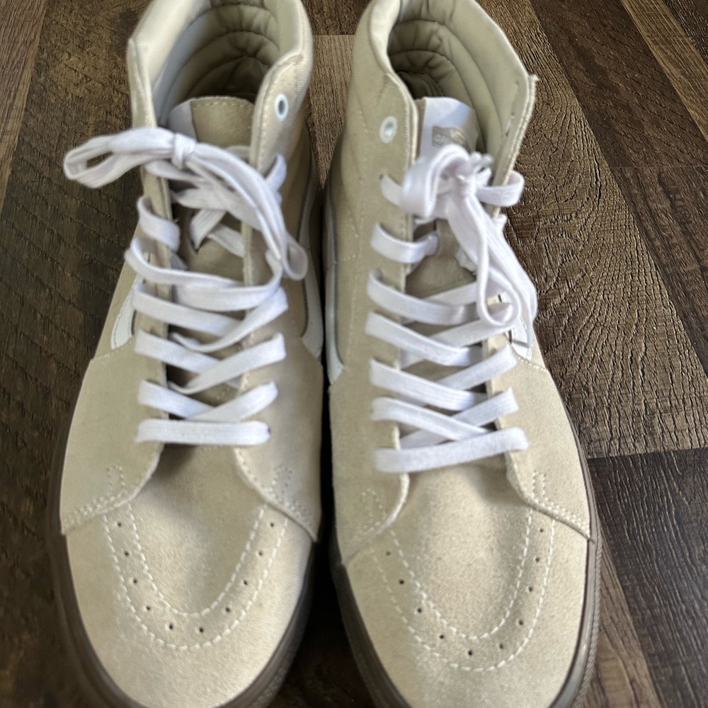 Vans Men's Cream High-Top Sneakers